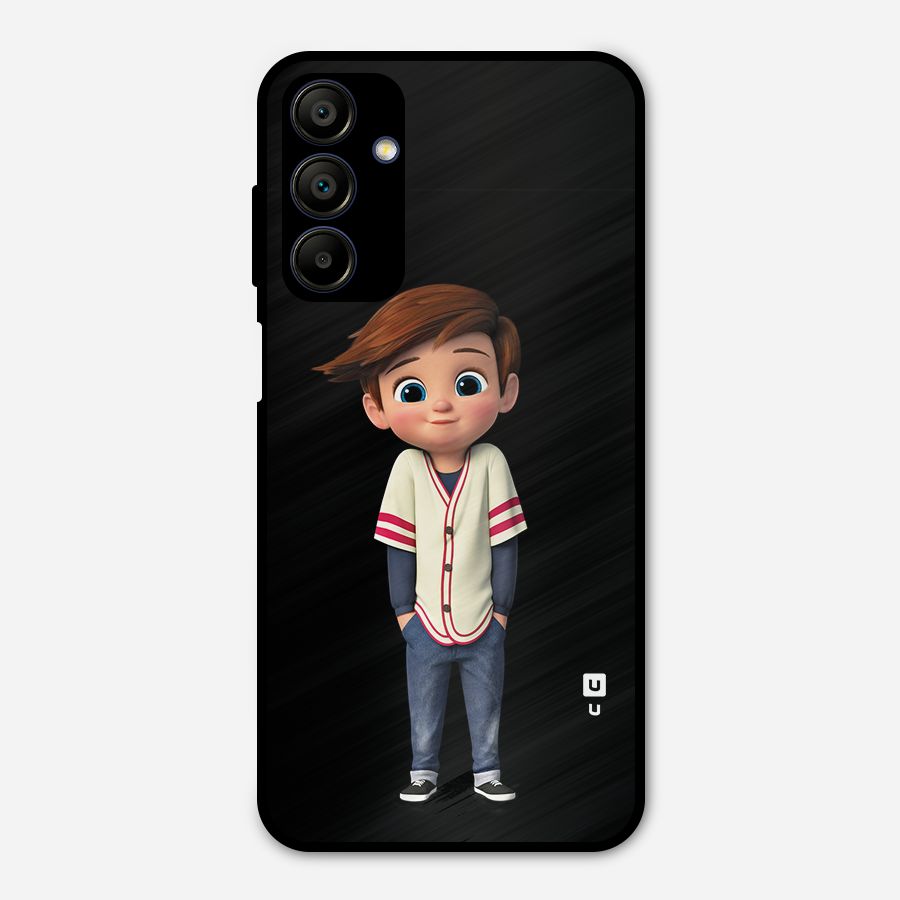 Cute Boy Tim Metal Back Case for Galaxy A15 5G