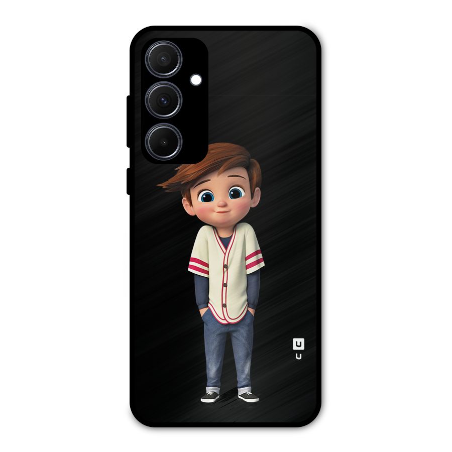 Cute Boy Tim Metal Back Case for Galaxy A35