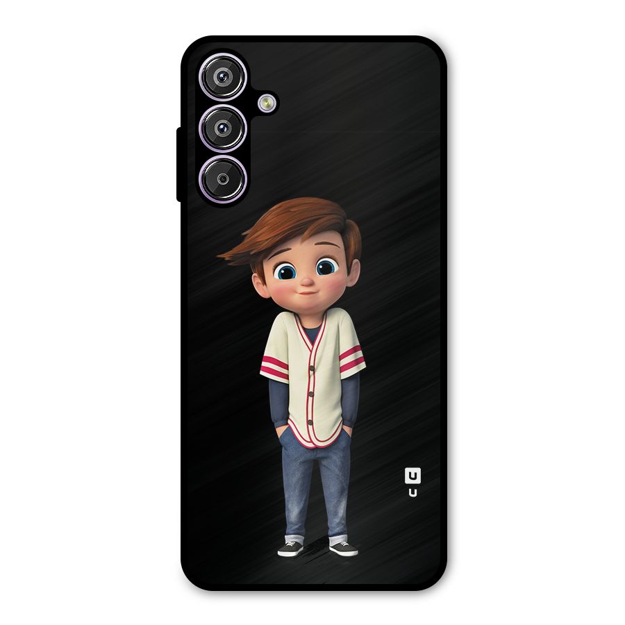 Cute Boy Tim Metal Back Case for Galaxy M15