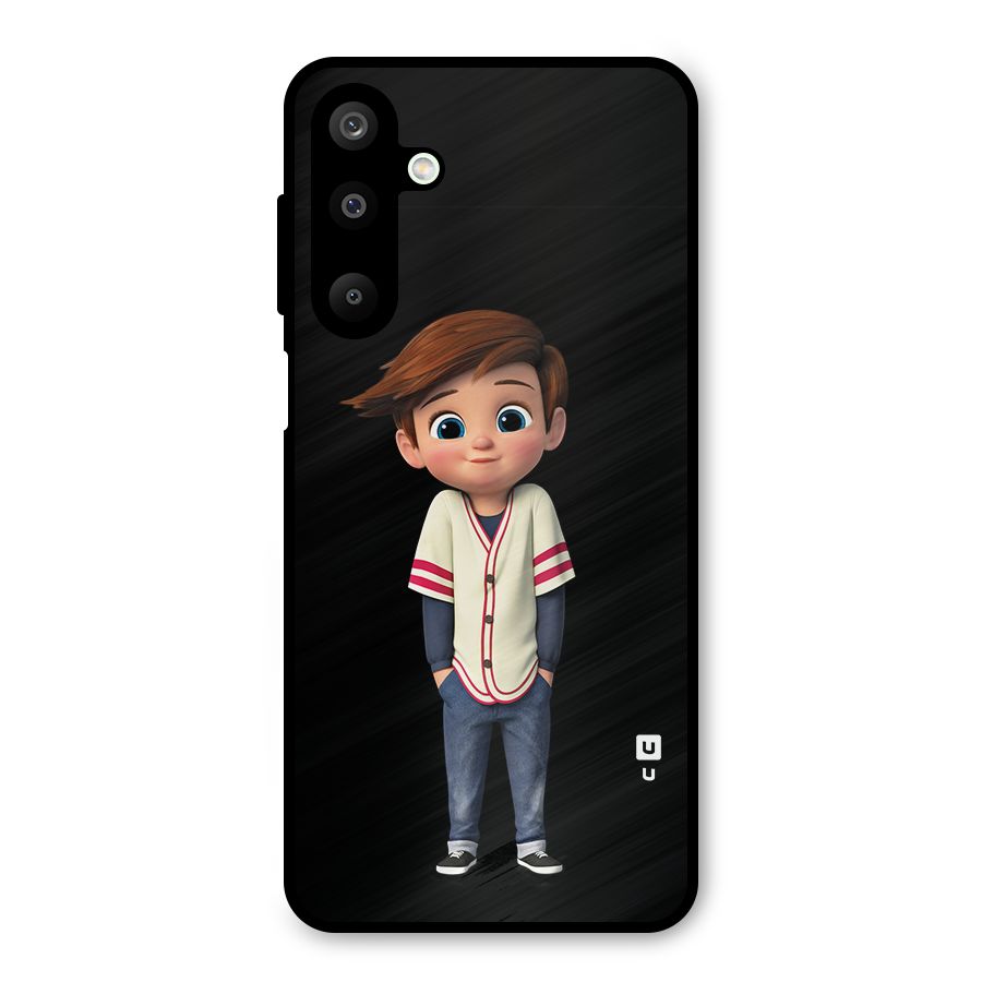 Cute Boy Tim Metal Back Case for Galaxy M16