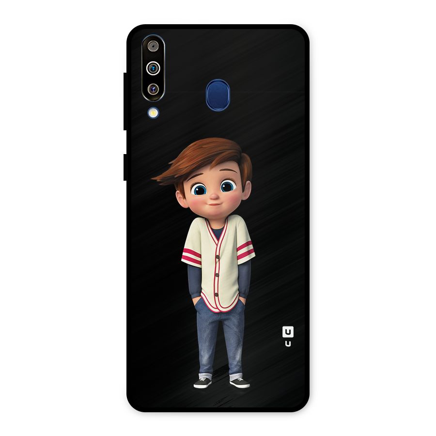Cute Boy Tim Metal Back Case for Galaxy M30