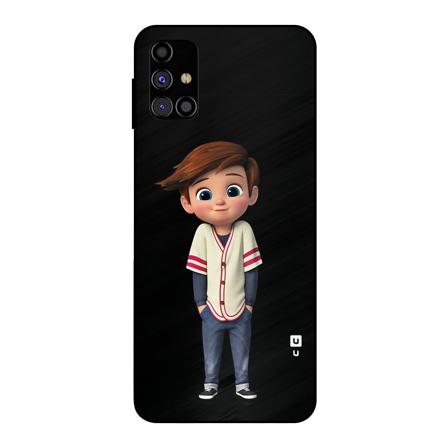 Cute Boy Tim Metal Back Case for Galaxy M31s