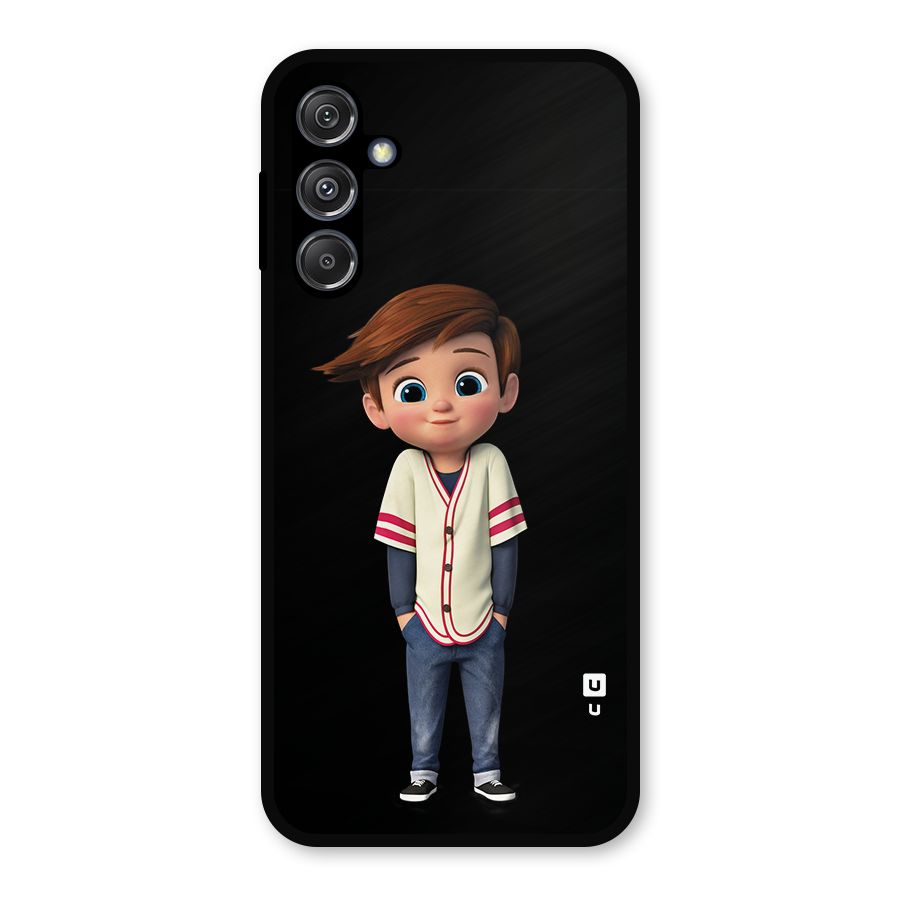 Cute Boy Tim Metal Back Case for Galaxy M34 5G