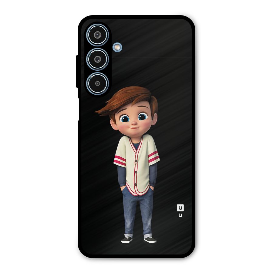 Cute Boy Tim Metal Back Case for Galaxy M35
