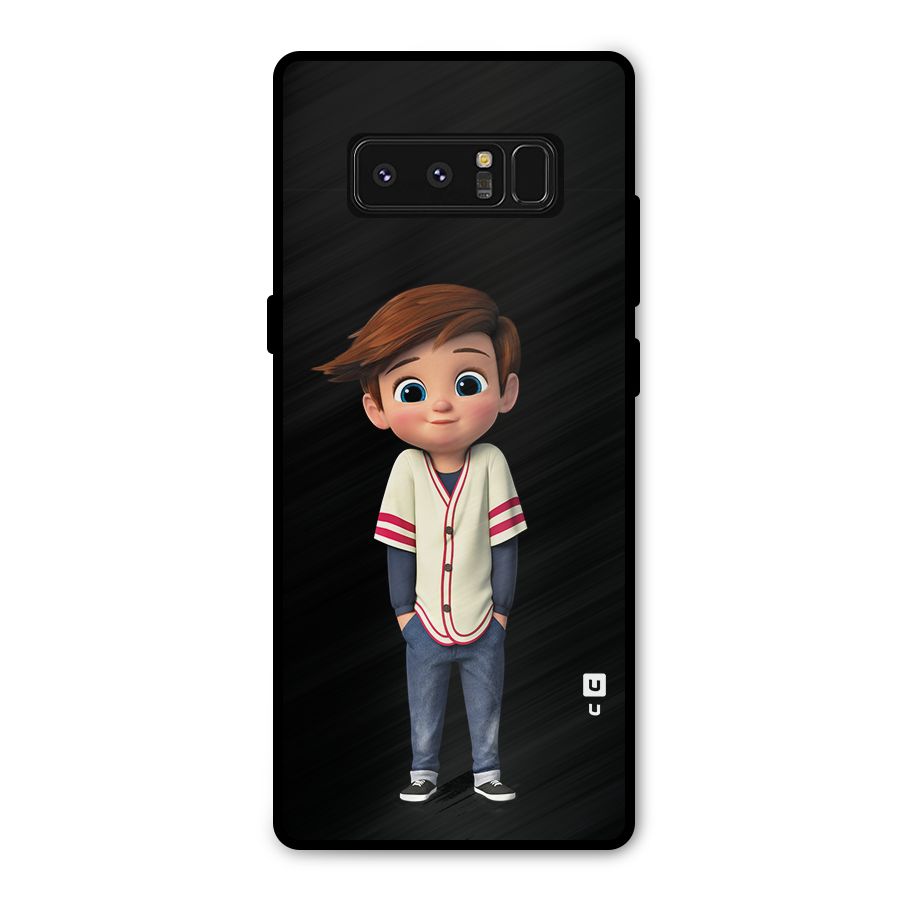 Cute Boy Tim Metal Back Case for Galaxy Note 8