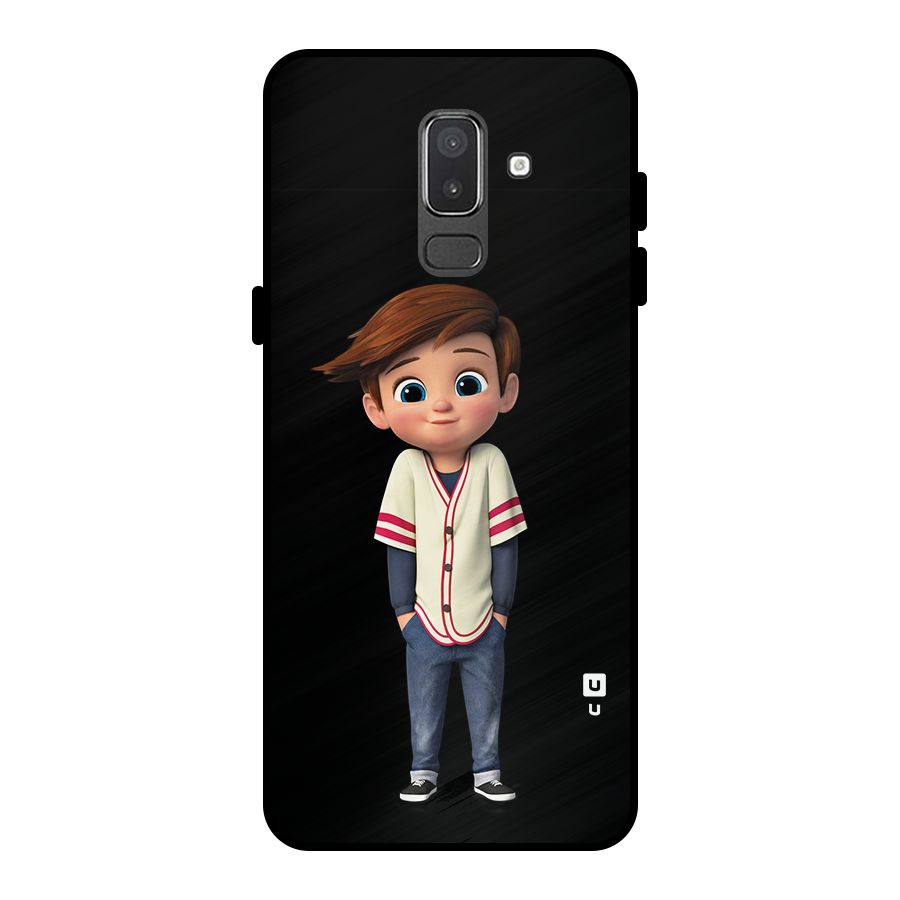 Cute Boy Tim Metal Back Case for Galaxy On8 (2018)