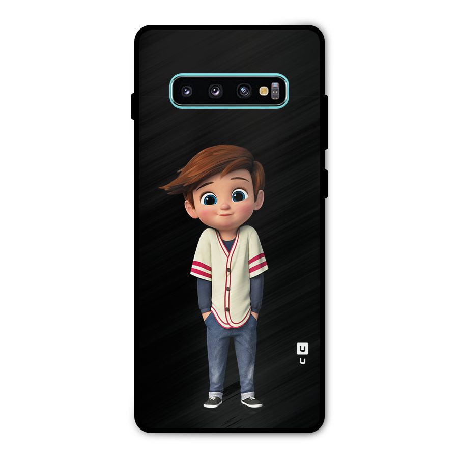 Cute Boy Tim Metal Back Case for Galaxy S10 Plus