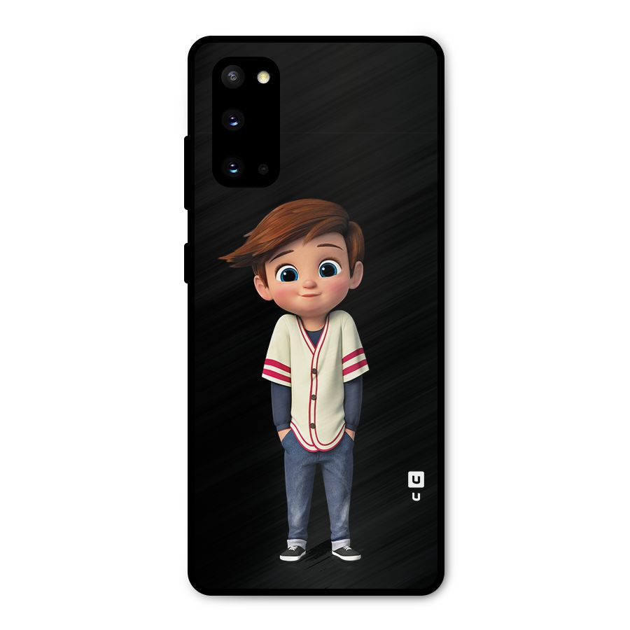 Cute Boy Tim Metal Back Case for Galaxy S20