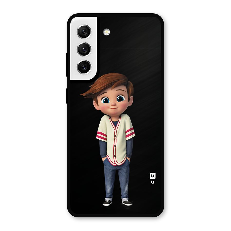 Cute Boy Tim Metal Back Case for Galaxy S21 FE 5G