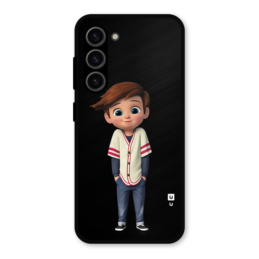 Cute Boy Tim Metal Back Case for Galaxy S23