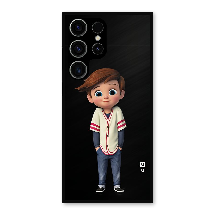 Cute Boy Tim Metal Back Case for Galaxy S23 Ultra