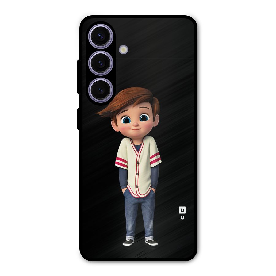 Cute Boy Tim Metal Back Case for Galaxy S24