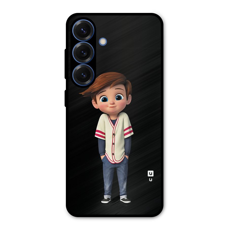 Cute Boy Tim Metal Back Case for Galaxy S25