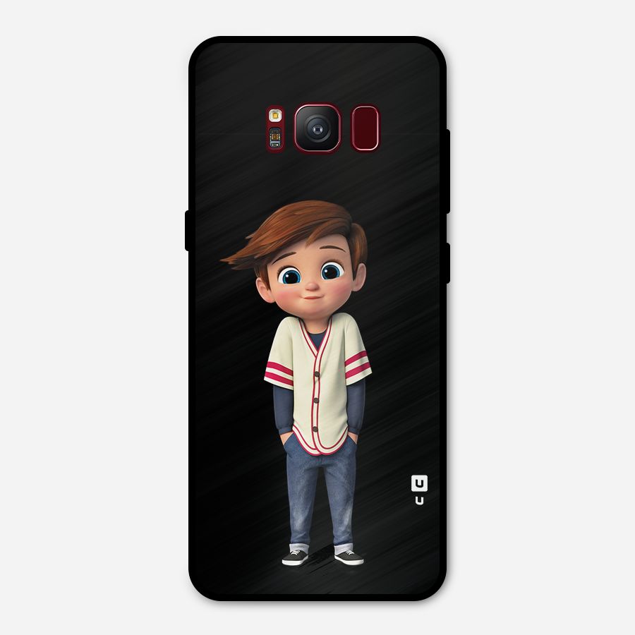 Cute Boy Tim Metal Back Case for Galaxy S8