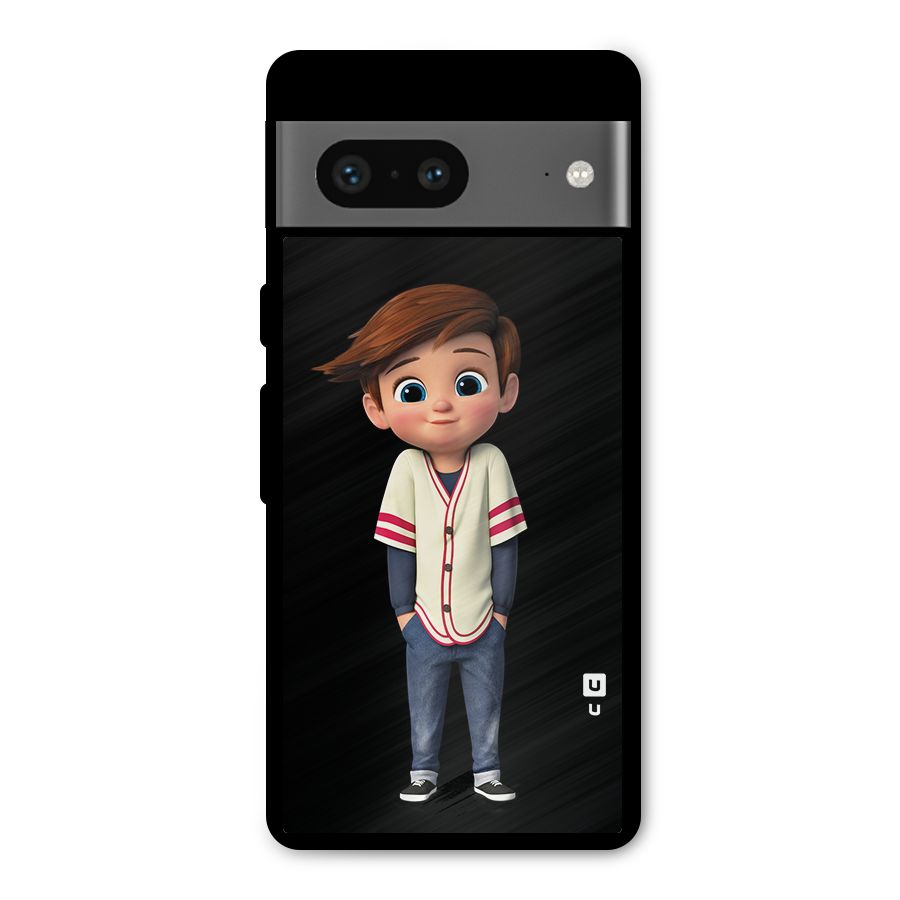 Cute Boy Tim Metal Back Case for Google Pixel 7