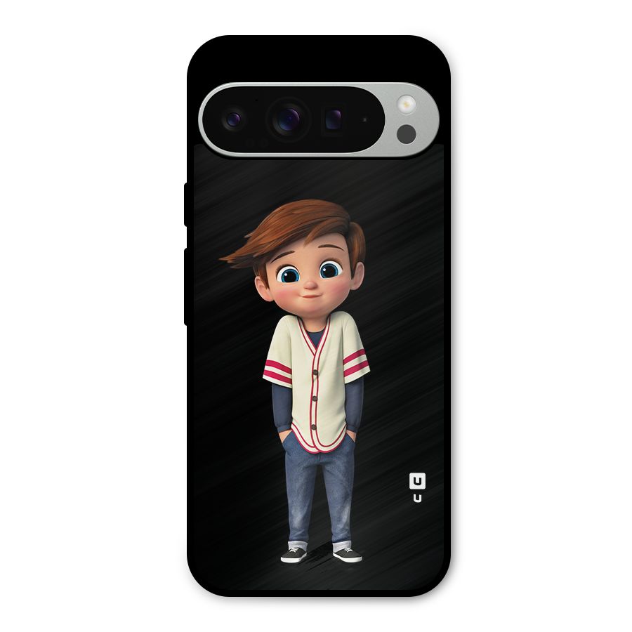 Cute Boy Tim Metal Back Case for Google Pixel 9 Pro XL