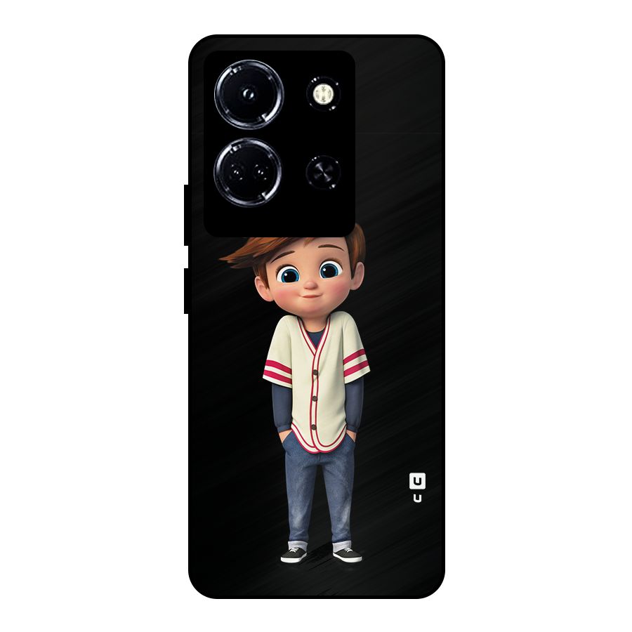 Cute Boy Tim Metal Back Case for Infinix Note 30 5G