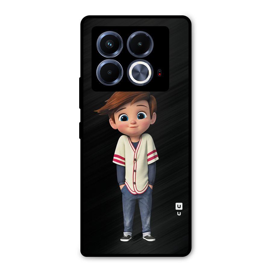 Cute Boy Tim Metal Back Case for Infinix Note 40 5G