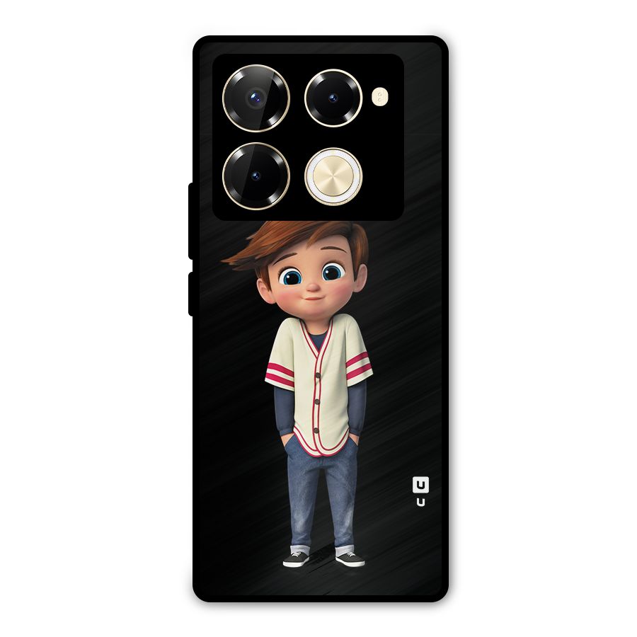 Cute Boy Tim Metal Back Case for Infinix Note 40 Pro Plus