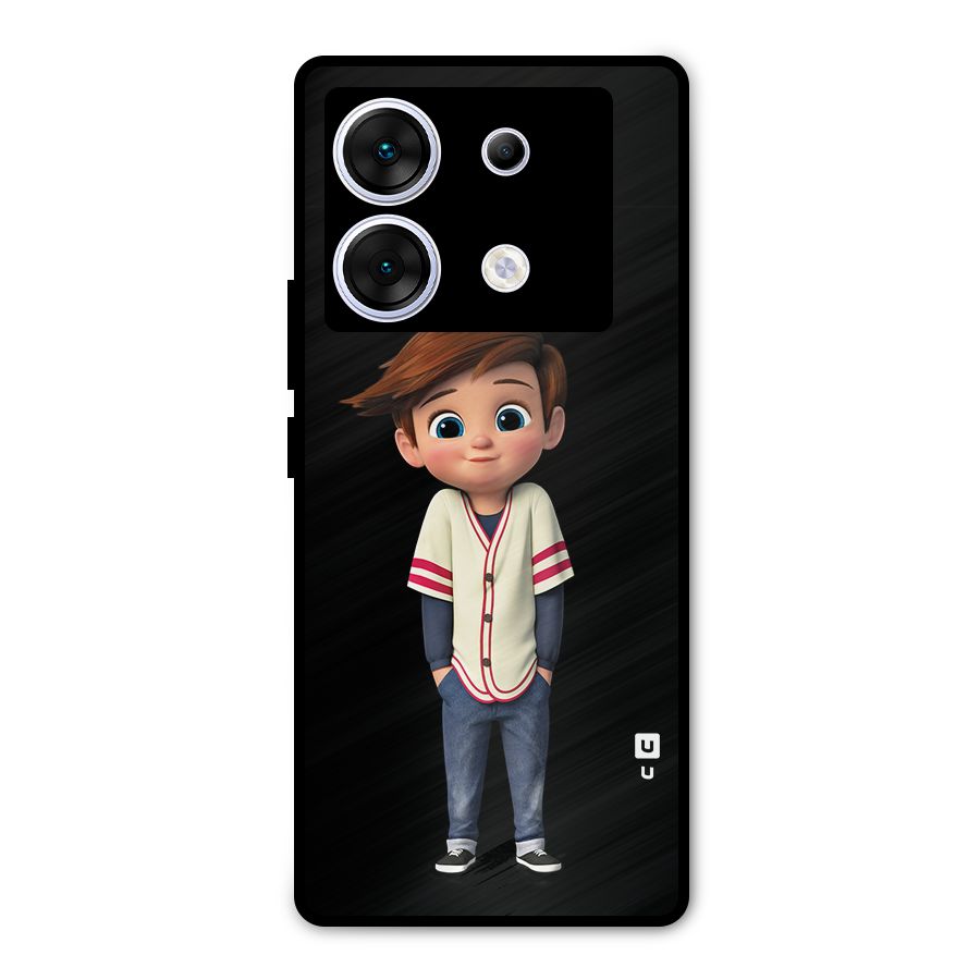 Cute Boy Tim Metal Back Case for Infinix Zero 30 5G