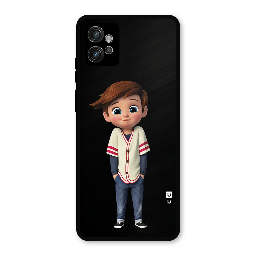 Cute Boy Tim Metal Back Case for Moto G32