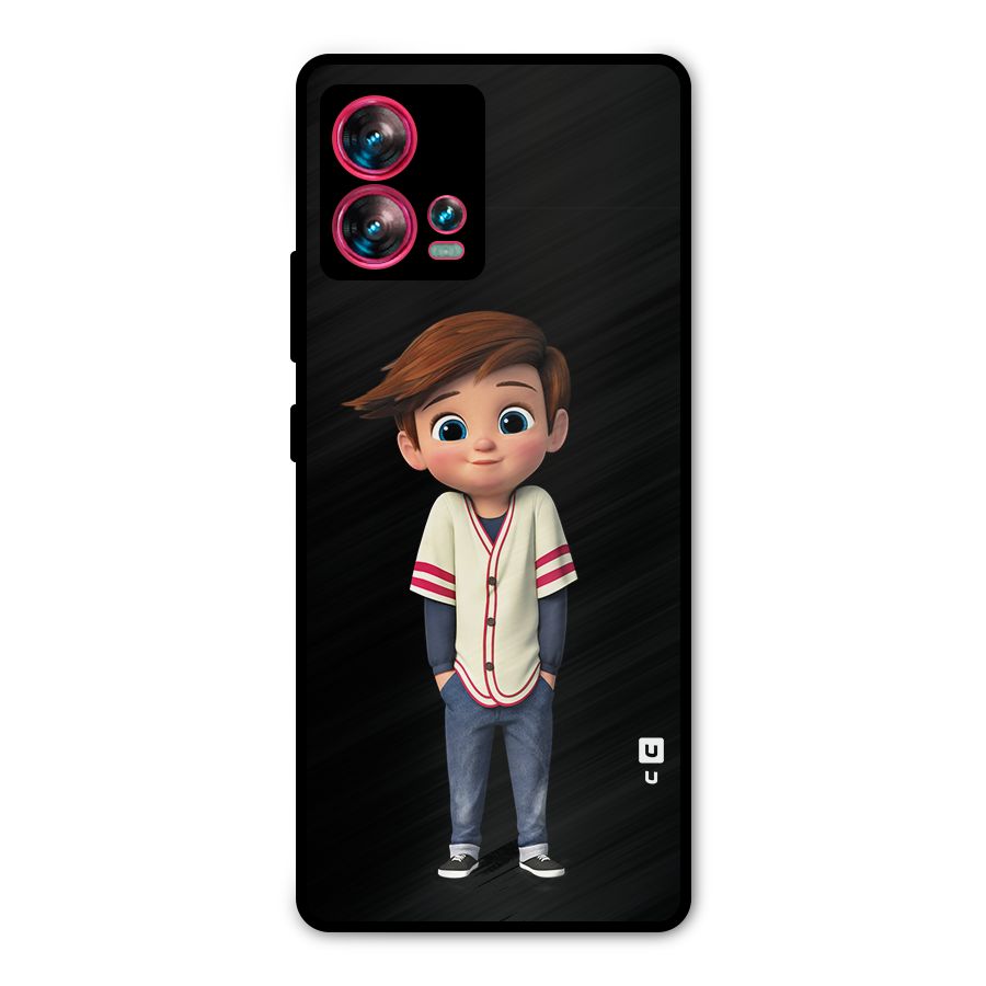 Cute Boy Tim Metal Back Case for Motorola Edge 30 Fusion