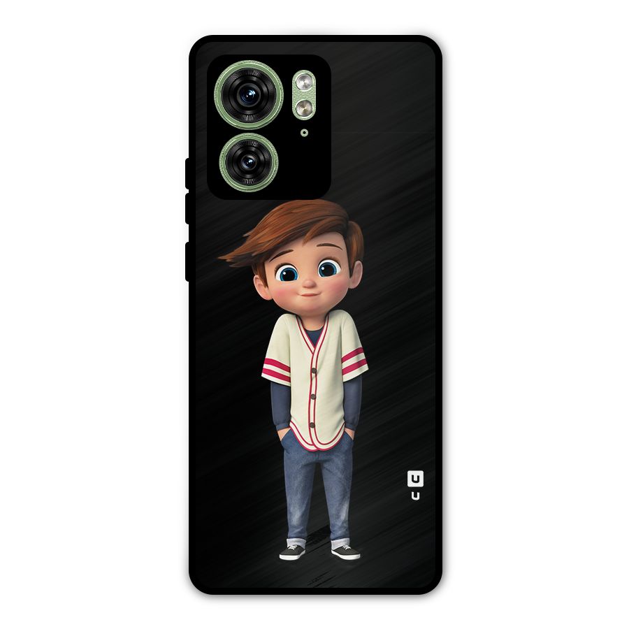 Cute Boy Tim Metal Back Case for Motorola Edge 40 5G