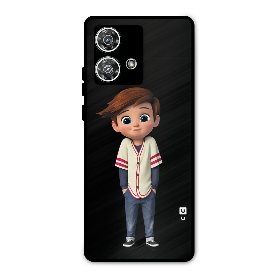 Cute Boy Tim Metal Back Case for Motorola Edge 40 Neo