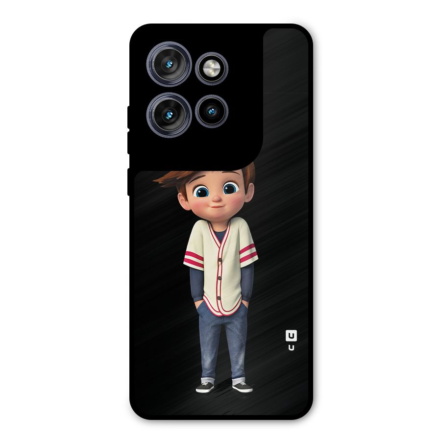 Cute Boy Tim Metal Back Case for Motorola Edge 50 Neo