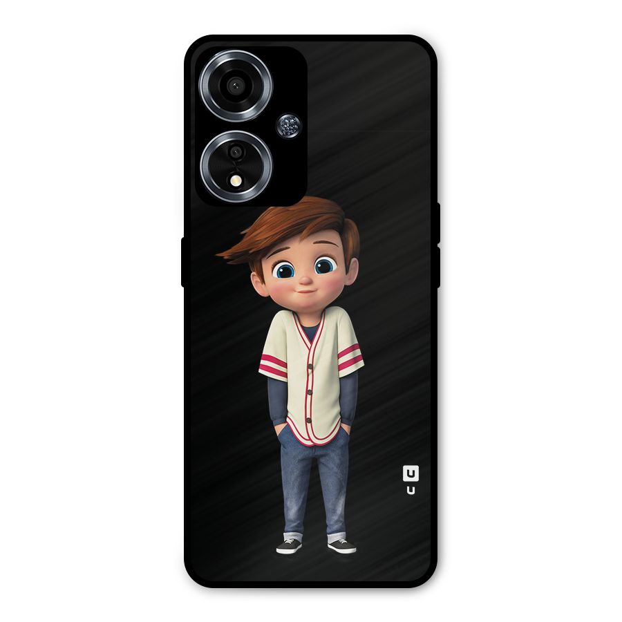 Cute Boy Tim Metal Back Case for Oppo A59