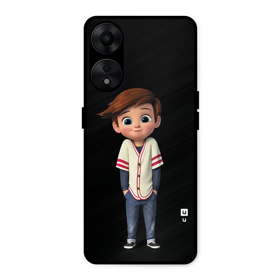 Cute Boy Tim Metal Back Case for Oppo A78 5G