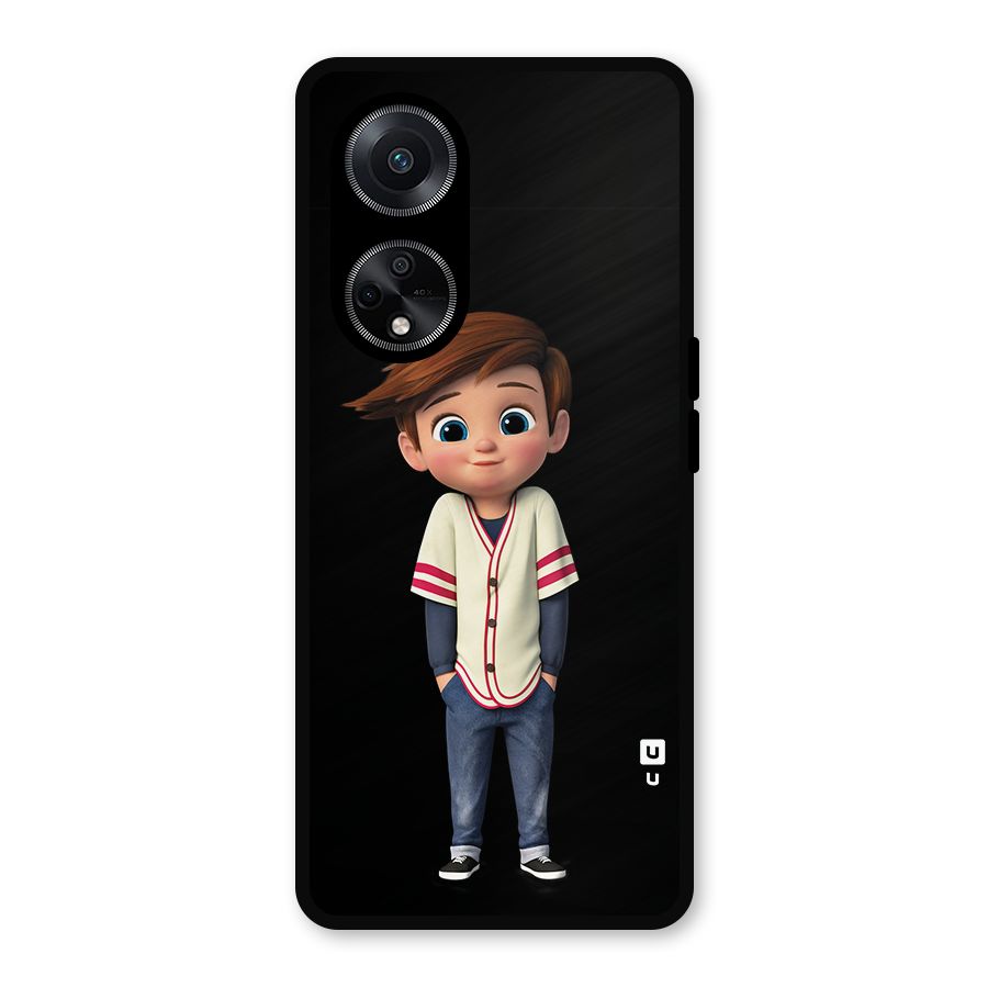 Cute Boy Tim Metal Back Case for Oppo F23