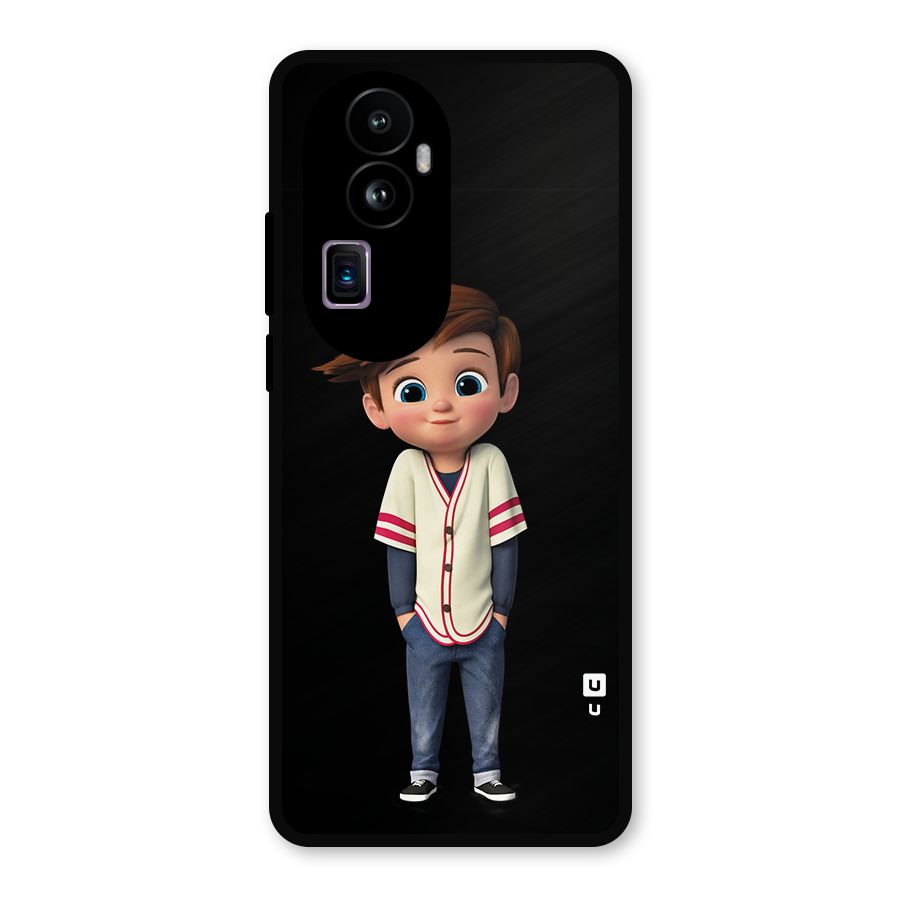 Cute Boy Tim Metal Back Case for Oppo Reno10 Pro Plus