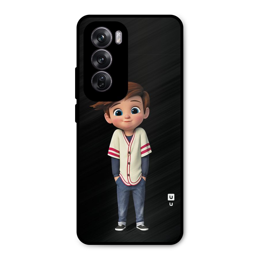 Cute Boy Tim Metal Back Case for Oppo Reno12 Pro