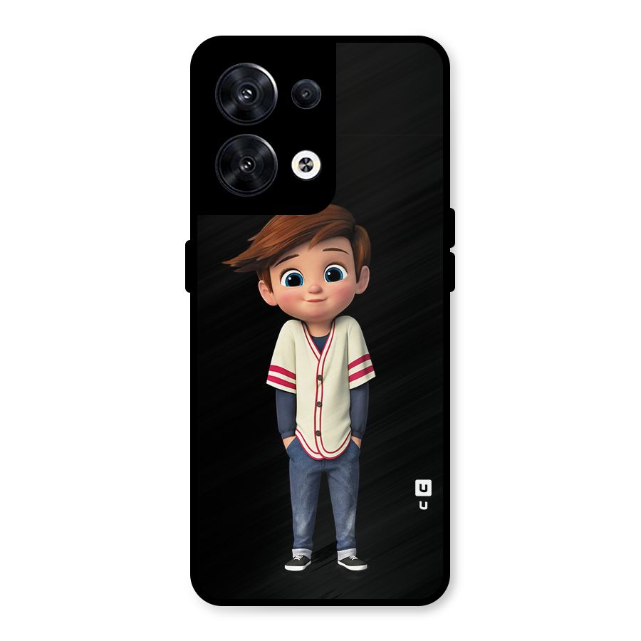 Cute Boy Tim Metal Back Case for Oppo Reno8 5G