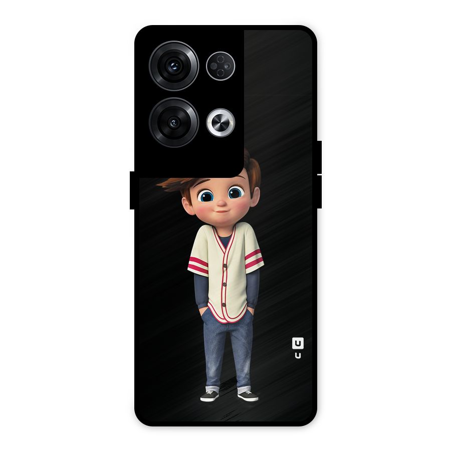 Cute Boy Tim Metal Back Case for Oppo Reno8 Pro 5G