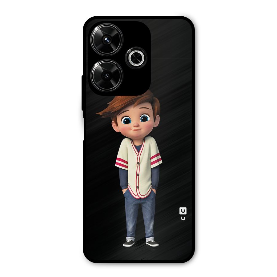 Cute Boy Tim Metal Back Case for Poco M6 Plus