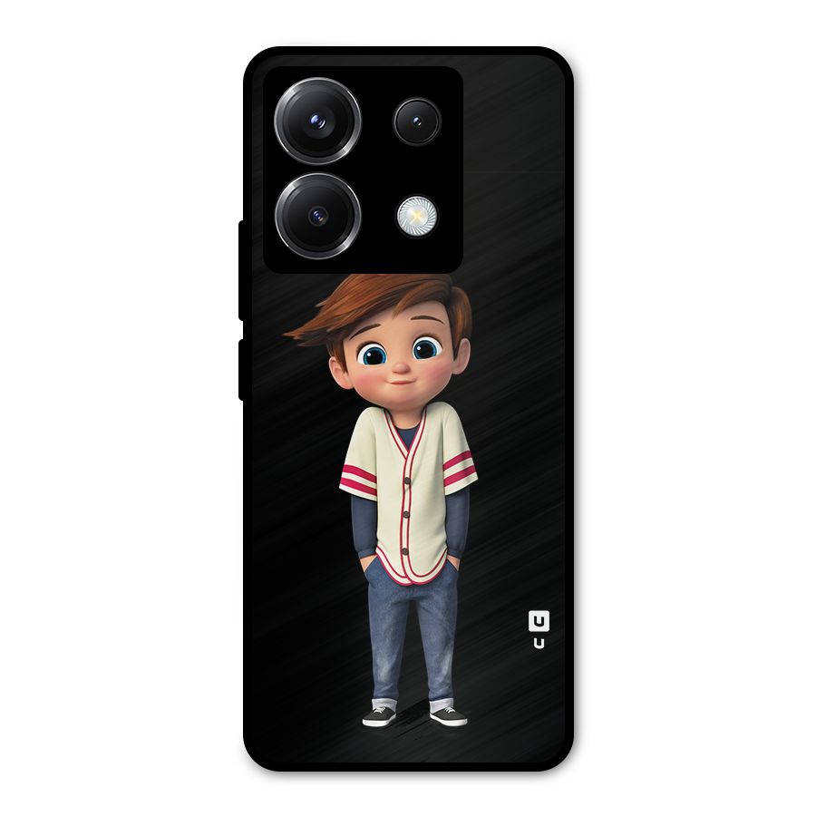 Cute Boy Tim Metal Back Case for Poco X6