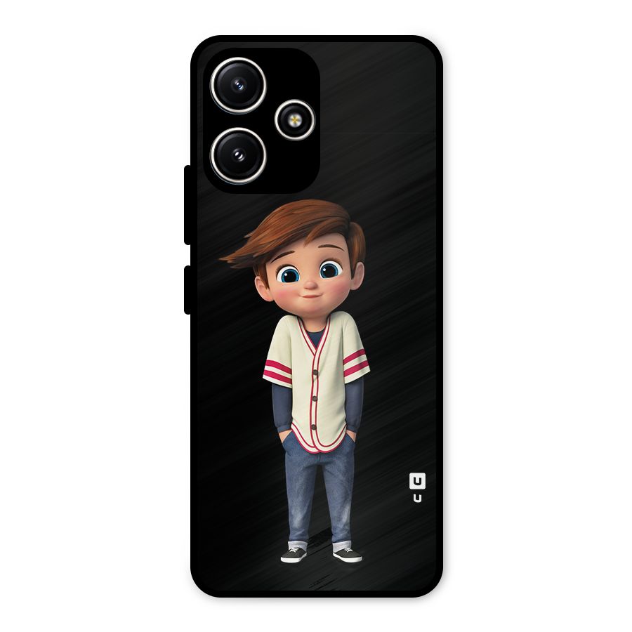 Cute Boy Tim Metal Back Case for Redmi 12 5G