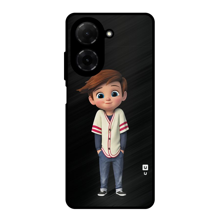 Cute Boy Tim Metal Back Case for Redmi A5 4G