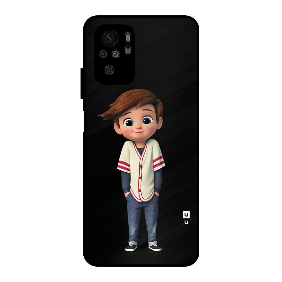 Cute Boy Tim Metal Back Case for Redmi Note 10S
