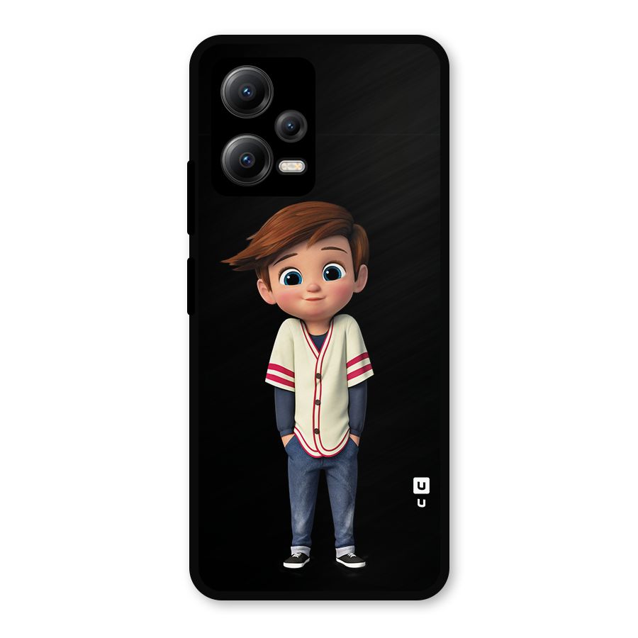 Cute Boy Tim Metal Back Case for Redmi Note 12 5G