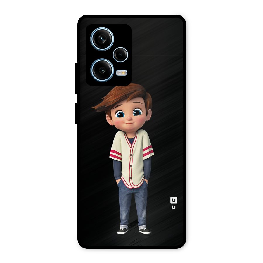 Cute Boy Tim Metal Back Case for Redmi Note 12 Pro