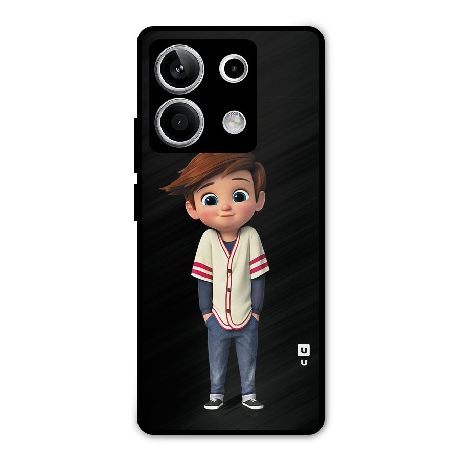 Cute Boy Tim Metal Back Case for Redmi Note 13 5G