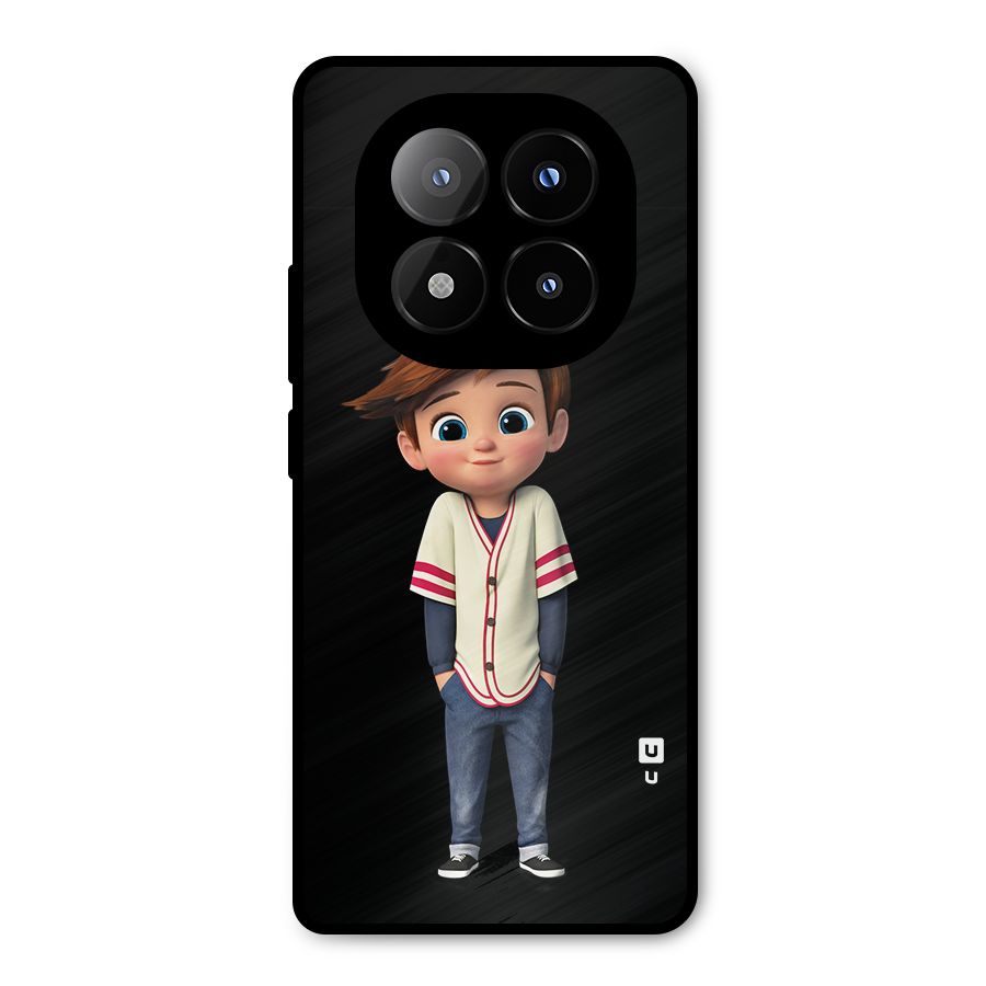 Cute Boy Tim Metal Back Case for Redmi Note 14 Pro Plus 5G