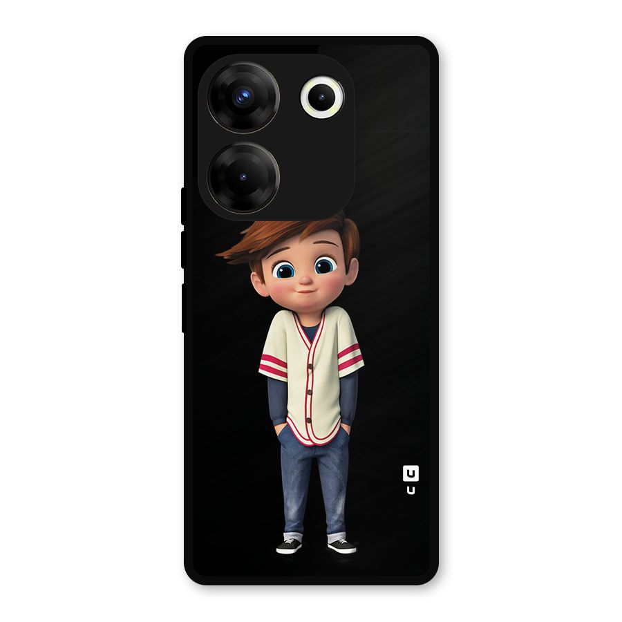 Cute Boy Tim Metal Back Case for Tecno Camon 20
