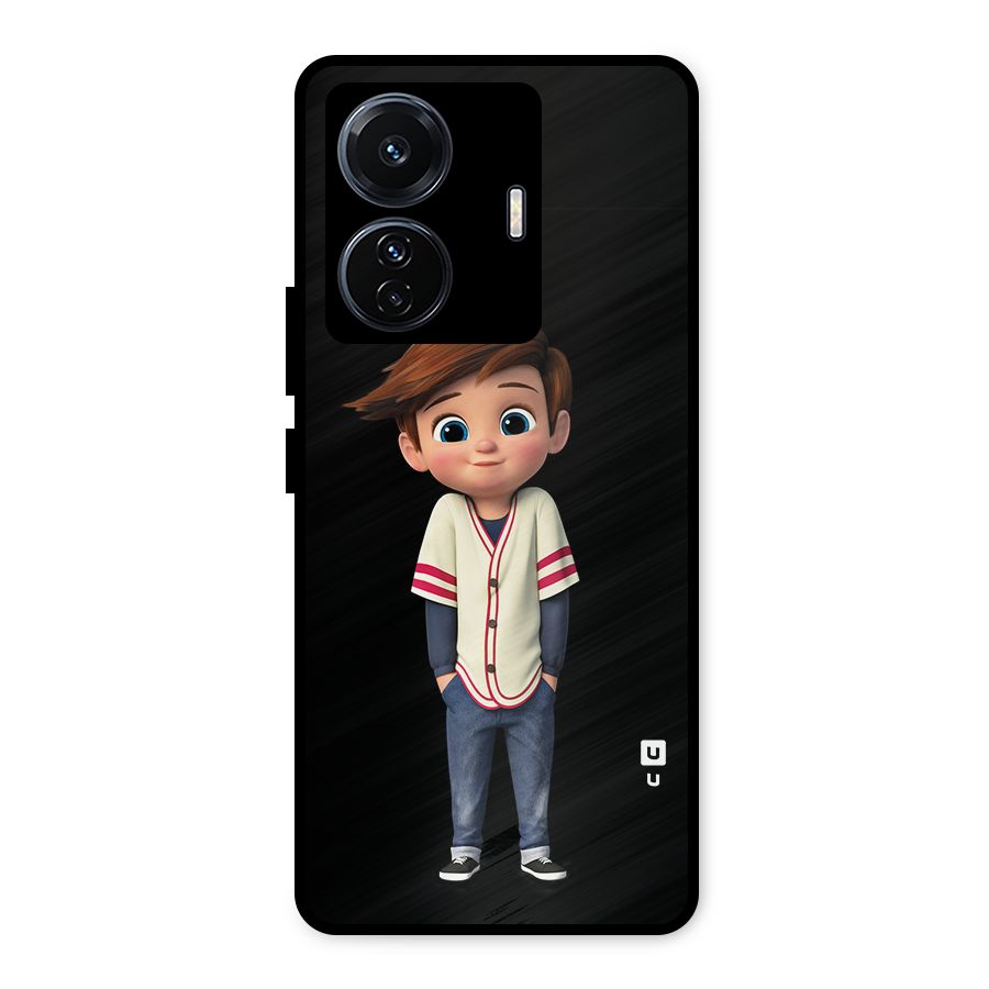 Cute Boy Tim Metal Back Case for Vivo T1 Pro