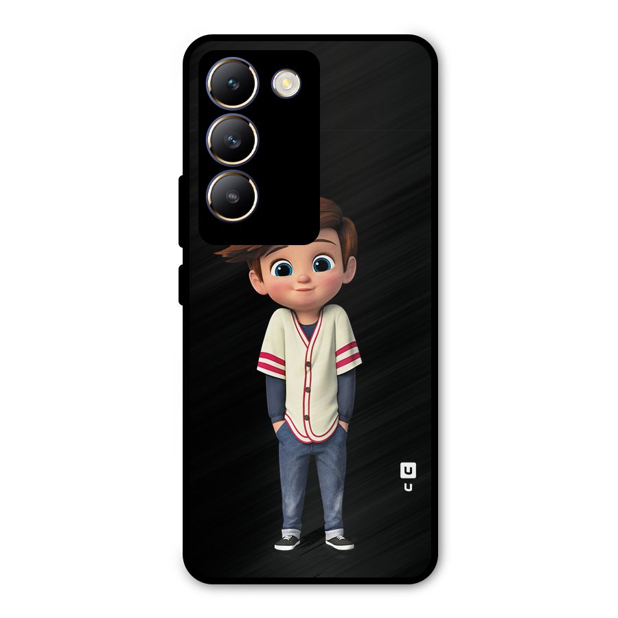 Cute Boy Tim Metal Back Case for Vivo T3 5G