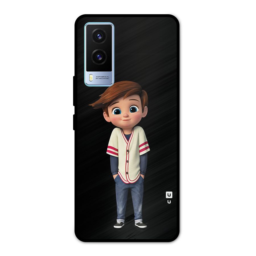 Cute Boy Tim Metal Back Case for Vivo V21e 5G
