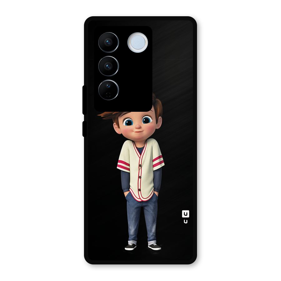 Cute Boy Tim Metal Back Case for Vivo V27